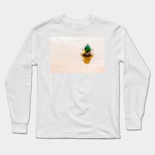 Colorful Mallard Duck Swimming on Skaha Lake Long Sleeve T-Shirt